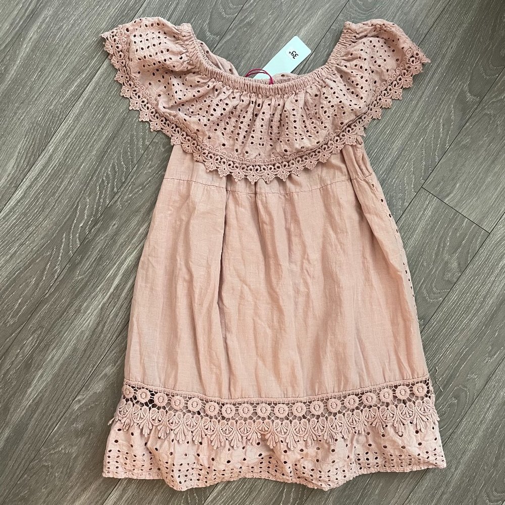 *SOLD* Off The Shoulder Boho Lace Sun Dress NWT